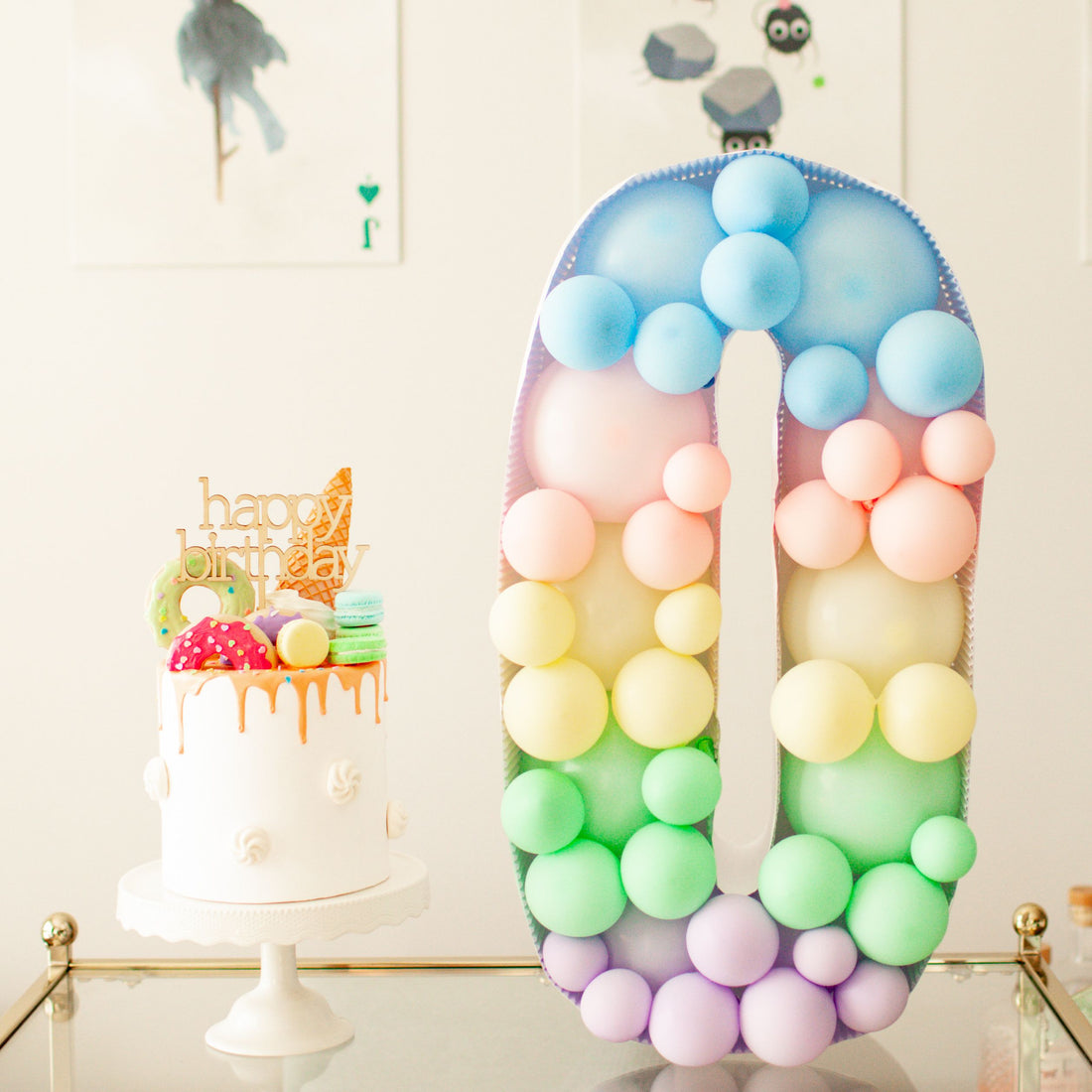 DIY Balloon Number Mosaics