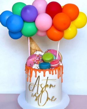 Rainbow Balloon Cake Topper