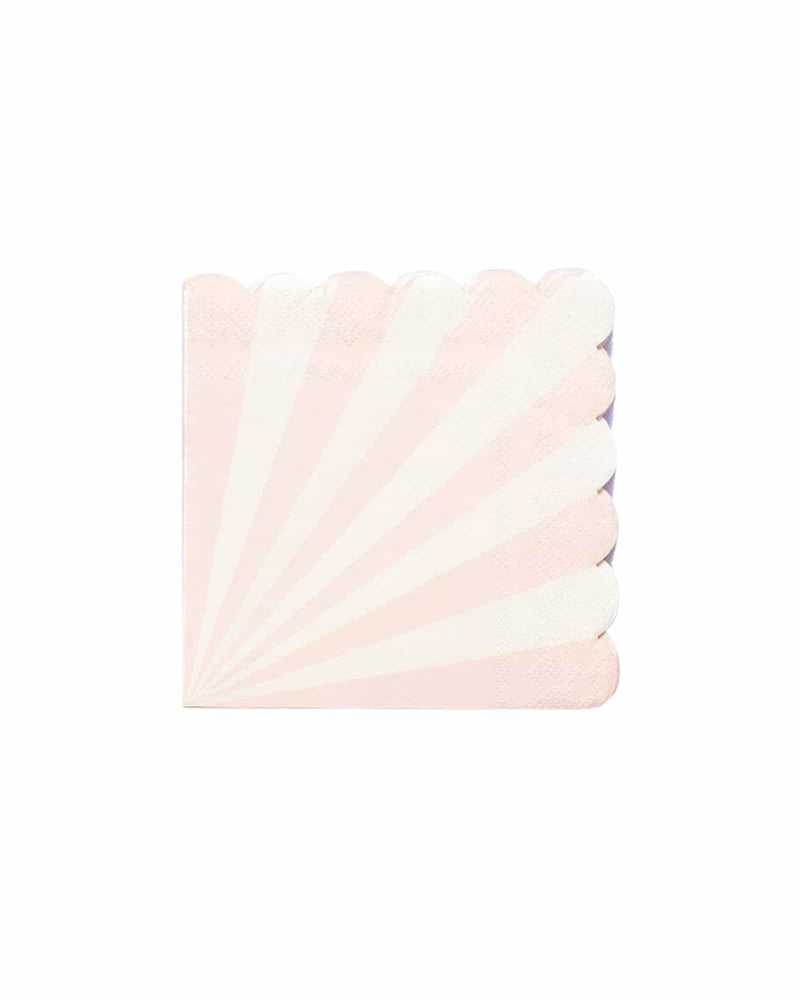 Pastel Pink & White Candy Stripe Napkins - A Little Whimsy