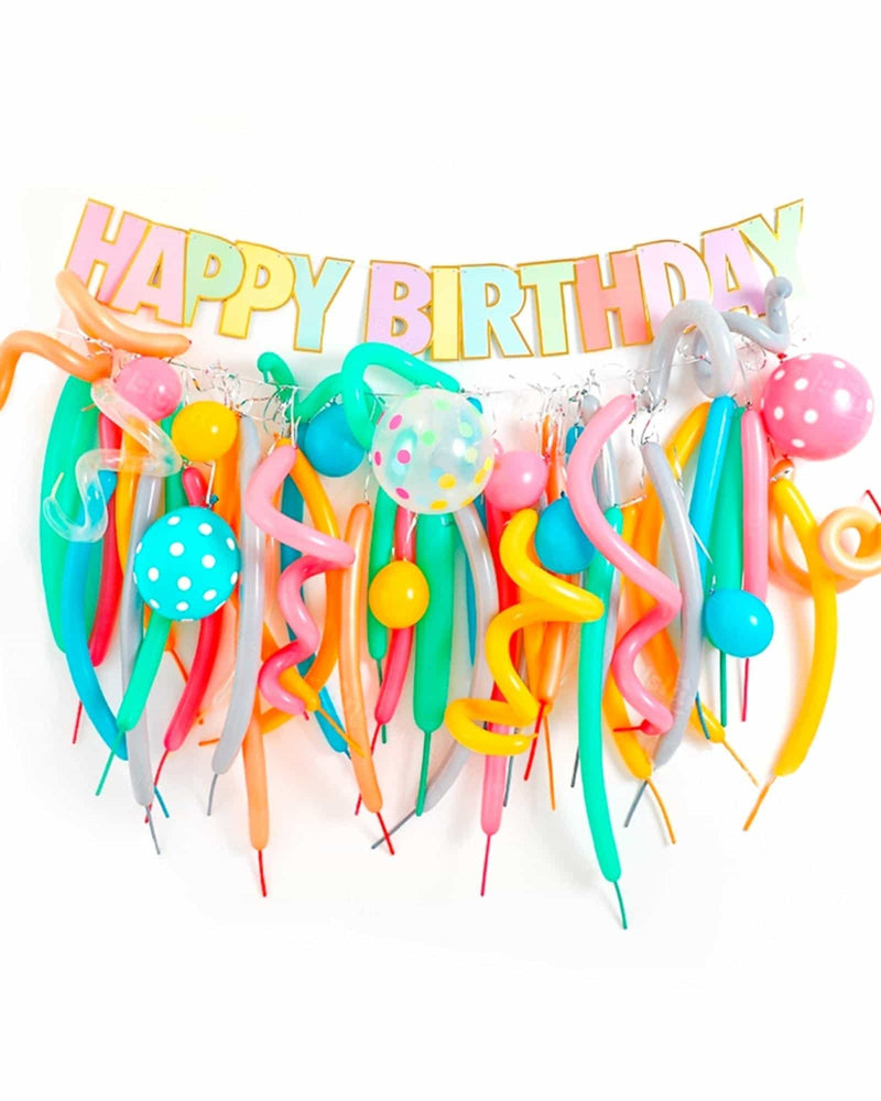 Colourful Happy Birthday Bunting & Balloon Set - A Little Whimsy