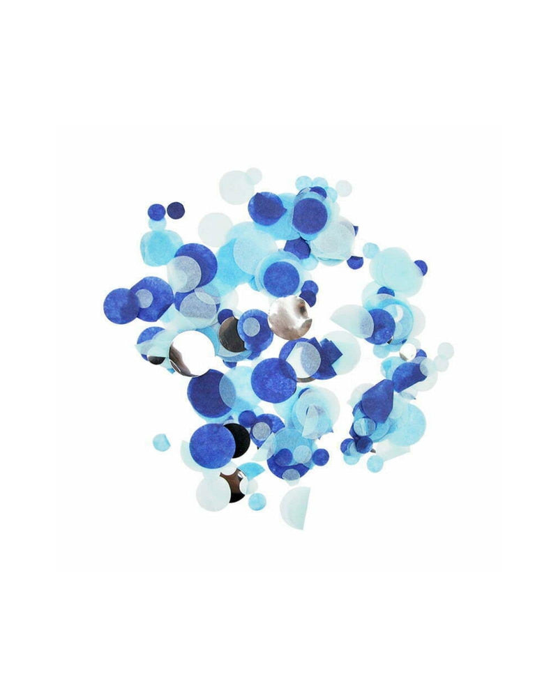 Blue & Silver Confetti Dots