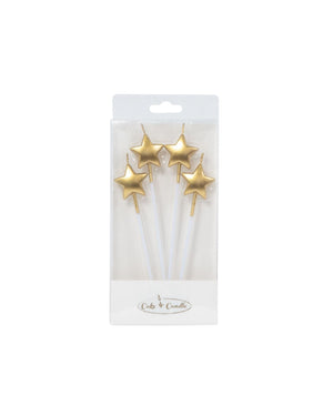 Gold Star Cake Candle Picks - A Little Whimsy