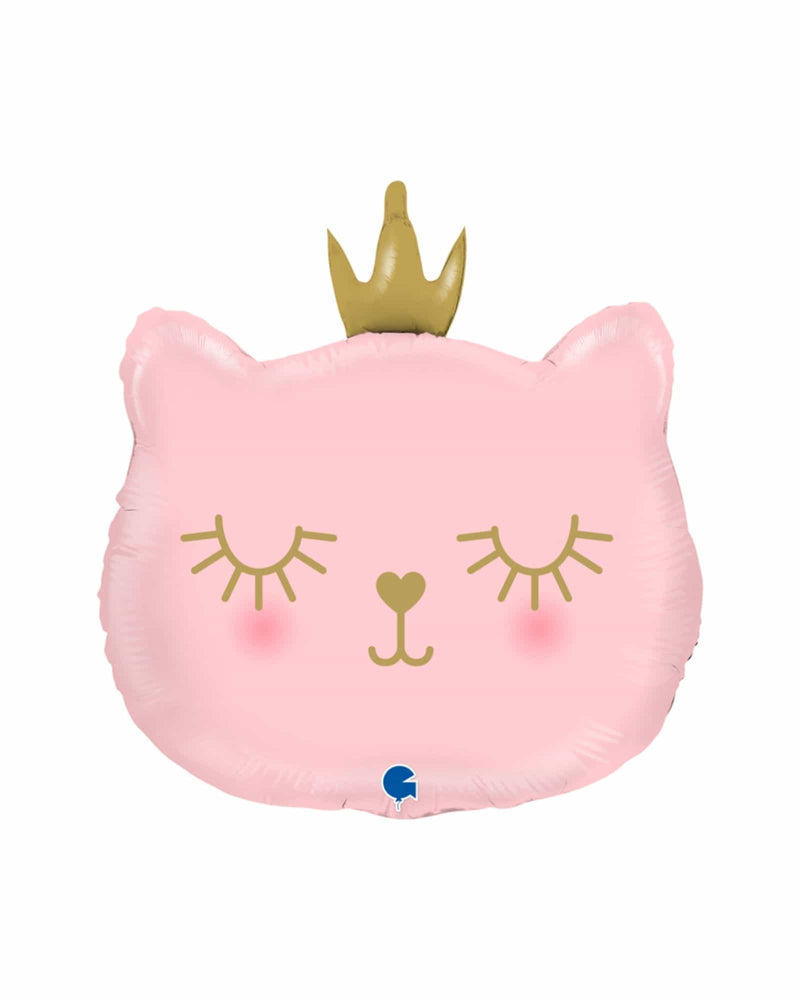 Pink Cat Princess Shaped Foil Balloon