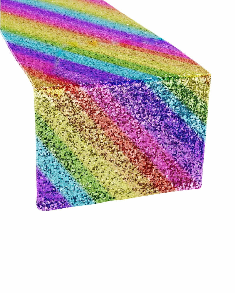Rainbow Sequin Table Runner - A Little Whimsy