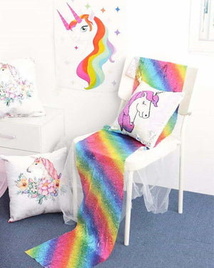 Rainbow Sequin Table Runner - A Little Whimsy
