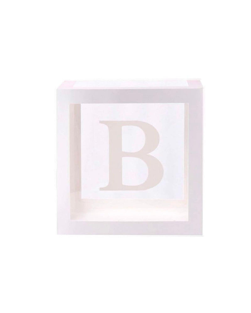 Transparent White Balloon Box (Custom Letter/Number) - A Little Whimsy