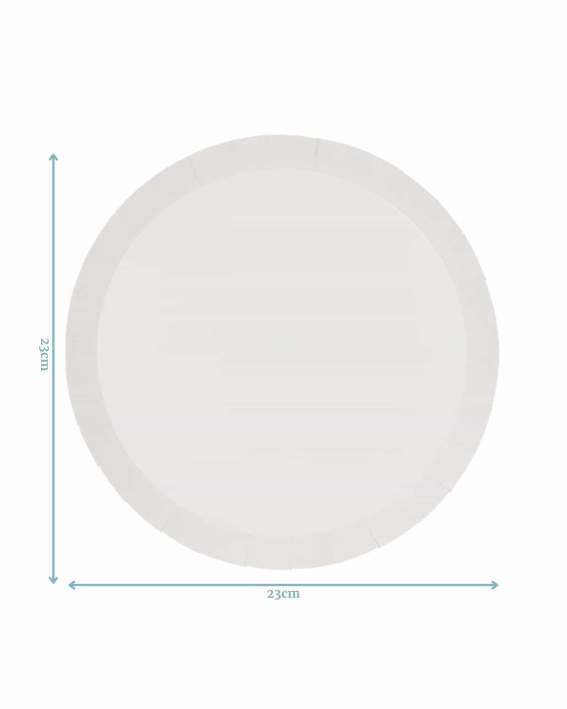 White Paper Dinner Plate 23cm