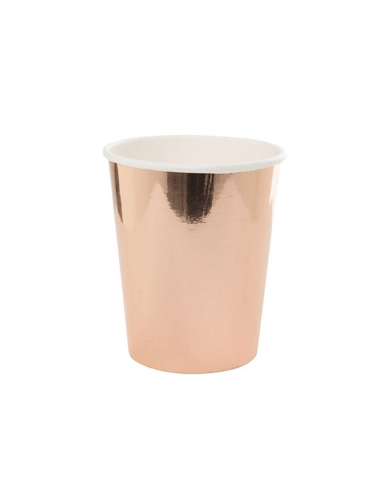 Metallic Rose Gold Cups - A Little Whimsy