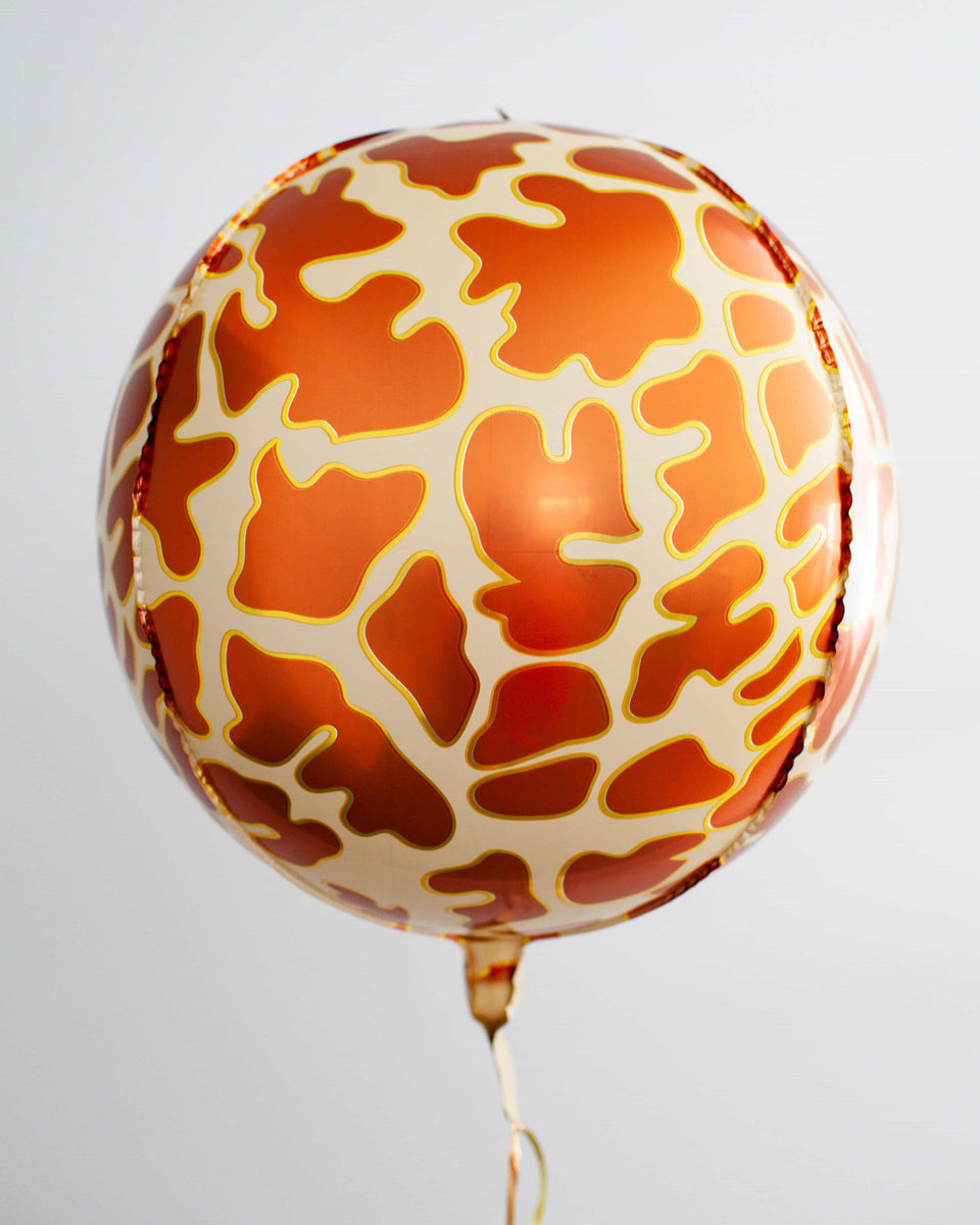 Giraffe Print Foil Orbz Balloon A Little Whimsy