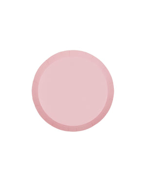 Pastel Pink Paper Snack Plate 18cm - A Little Whimsy