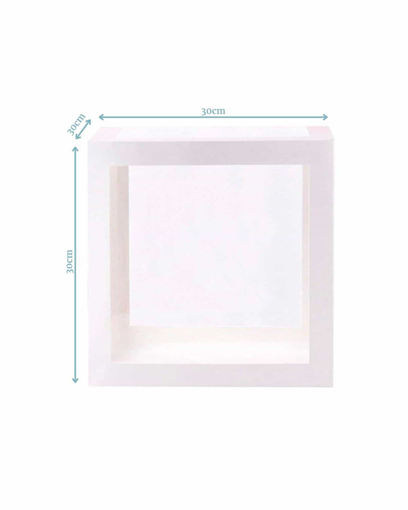 Transparent 'ONE' White Balloon Boxes (3 Pack)