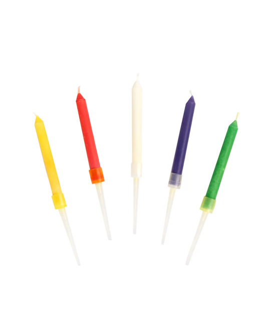 Rainbow Candles with Coloured Flames