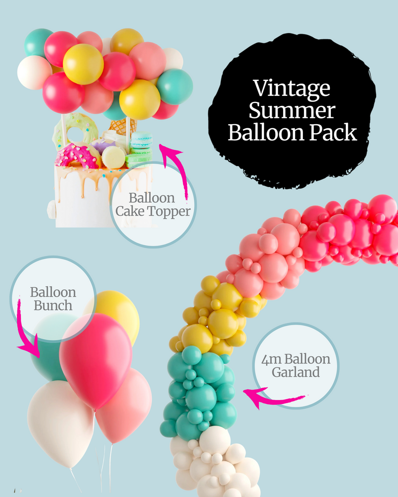 Vintage Summer Balloon Pack