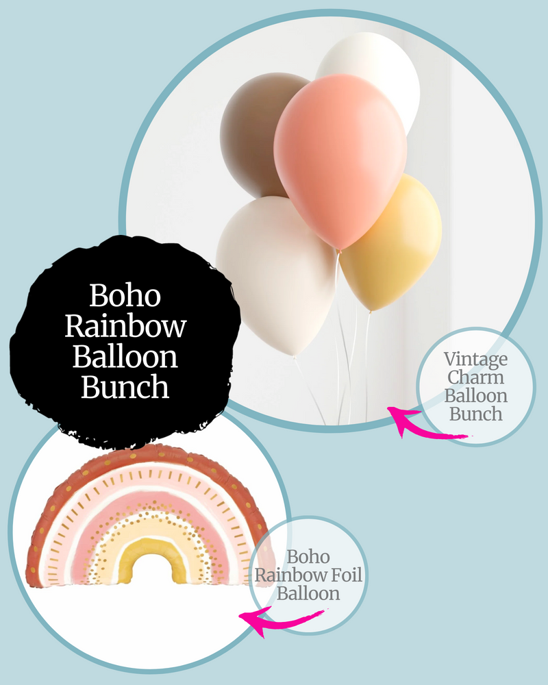 Boho Rainbow Balloon Bunch Kit
