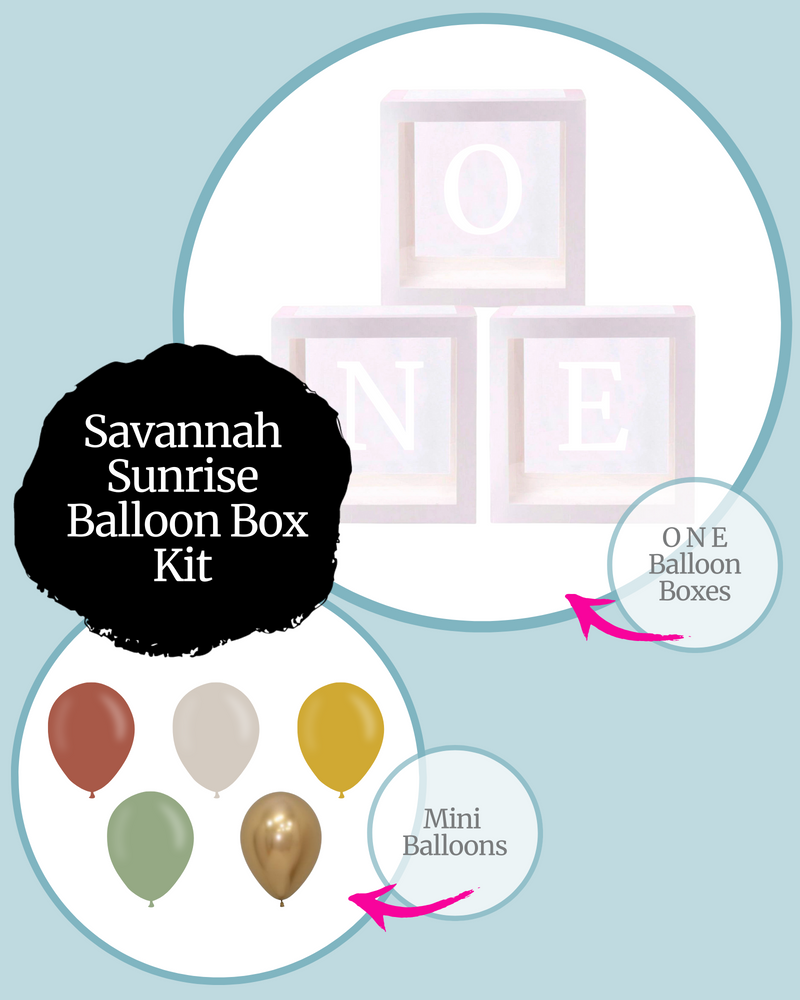 
            
                Load image into Gallery viewer, Savannah Sunrise ONE Balloon Box Kit
            
        
