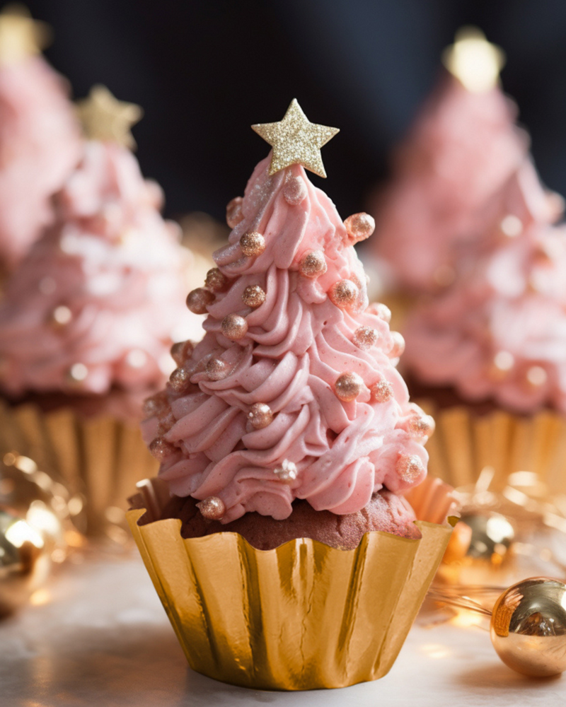 Gold Bloom Baking Cups