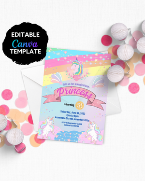 
            
                Load image into Gallery viewer, Unicorn Party Invite | Digital Download
            
        