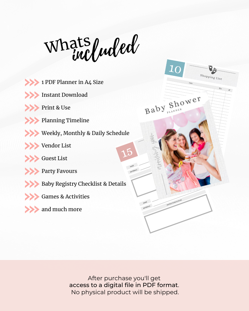 Baby Shower Planner | Digital Download