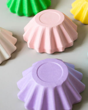 Pastel Pink Bloom Baking Cups