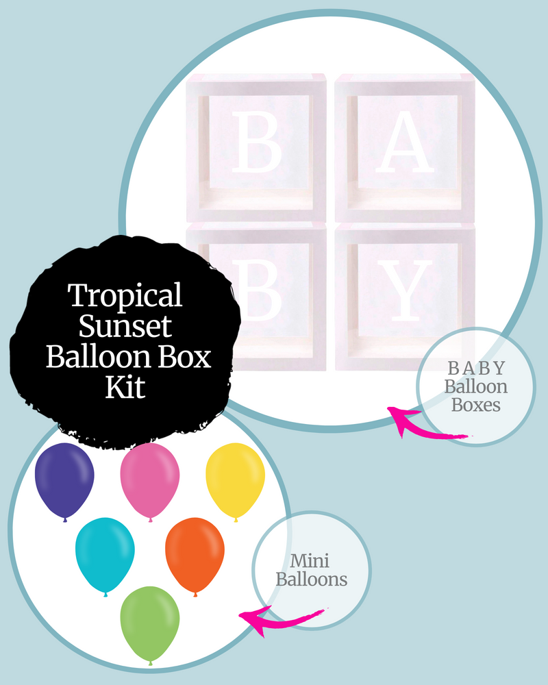 Tropical Sunset BABY Balloon Box Kit