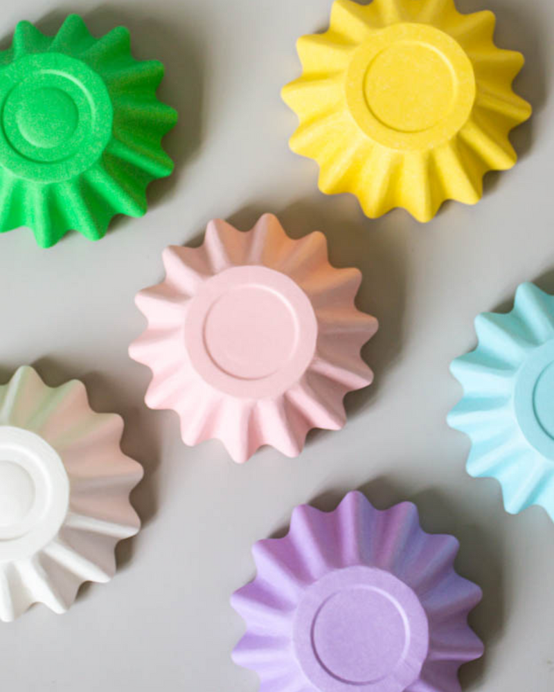 Pastel Pink Bloom Baking Cups