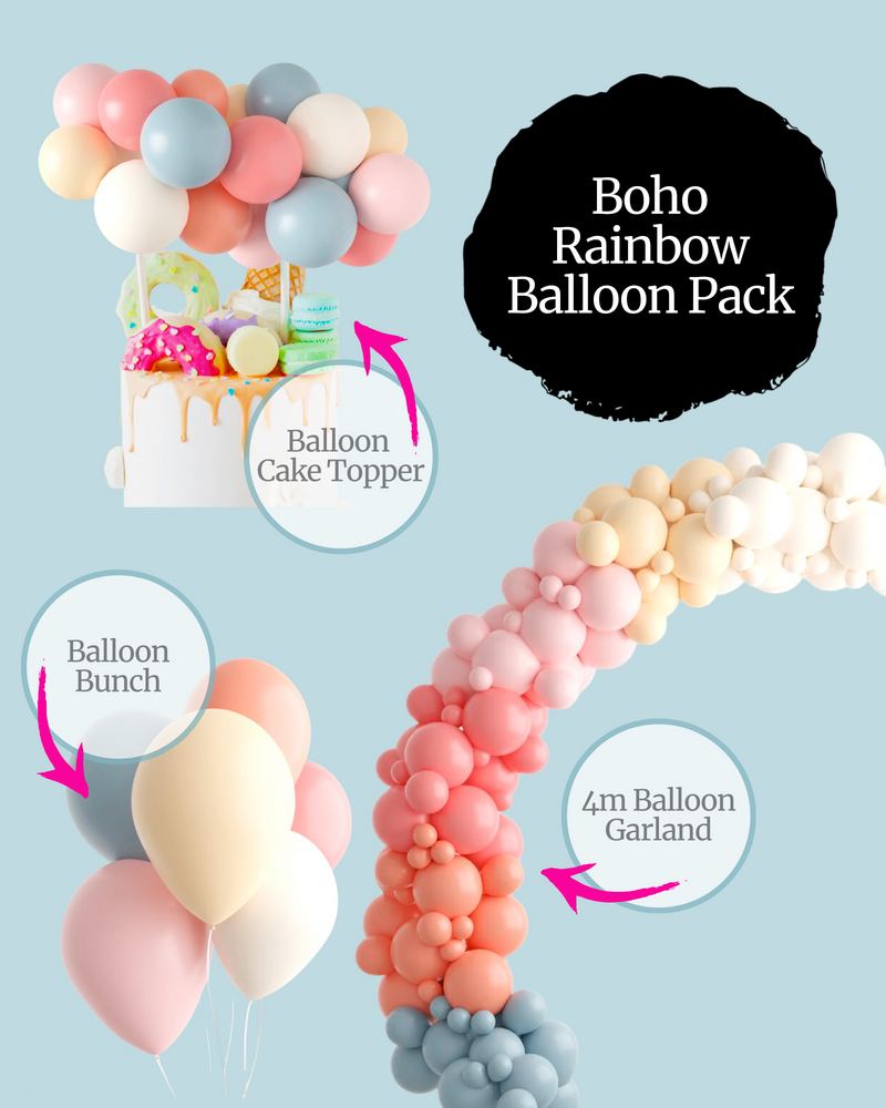 
            
                Load image into Gallery viewer, Boho Rainbow Balloon Pack
            
        