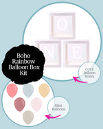 Boho Rainbow ONE Balloon Box Kit