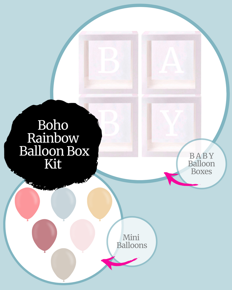 
            
                Load image into Gallery viewer, Boho Rainbow BABY Balloon Box Kit
            
        