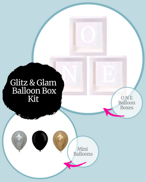 
            
                Load image into Gallery viewer, Glitz &amp;amp; Glam ONE Balloon Box Kit
            
        