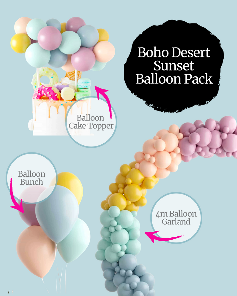 Boho Desert Sunset Balloon Pack