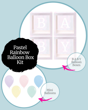 
            
                Load image into Gallery viewer, Pastel Rainbow BABY Balloon Box Kit
            
        