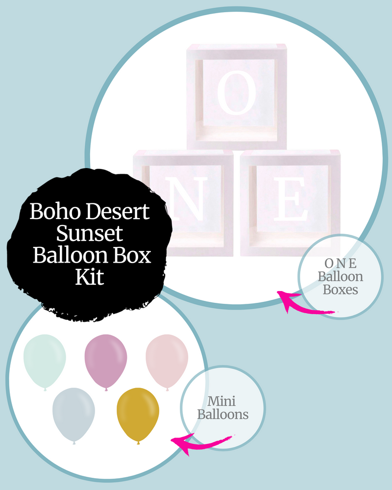 Boho Desert Sunset ONE Balloon Box Kit