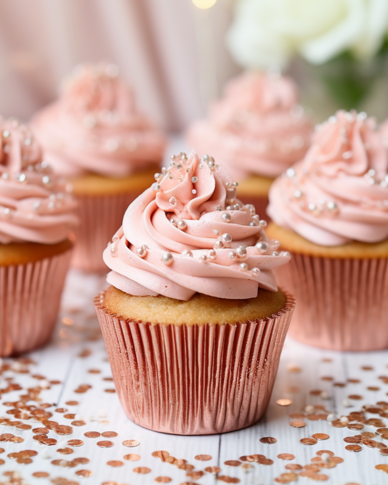 
            
                Load image into Gallery viewer, Rose Gold Foil Cupcake Baking Cups Standard 50mm
            
        