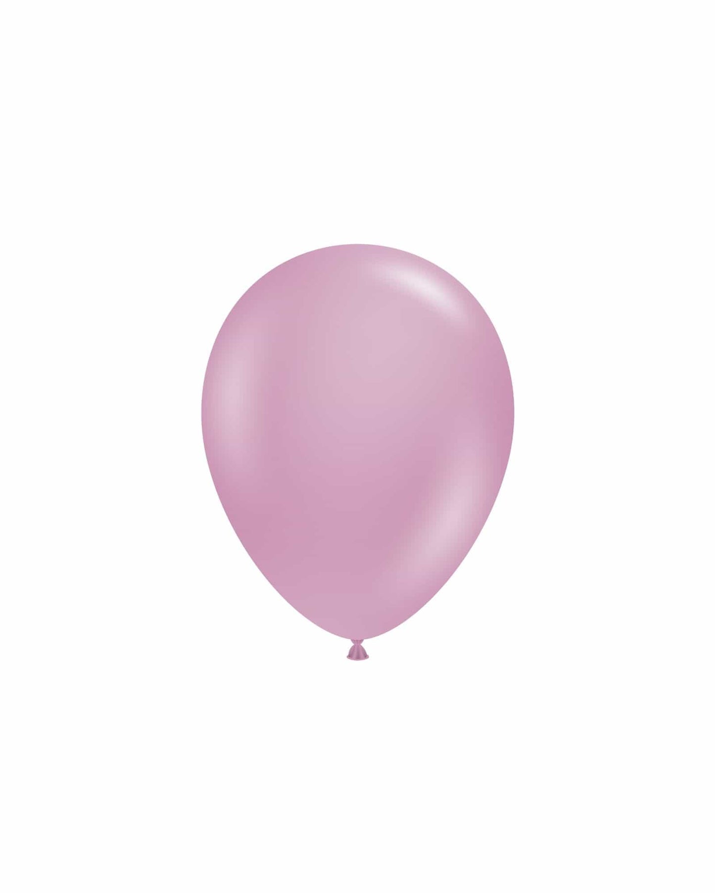 Single light pink balloon with a smooth surface, floating against a plain white background.