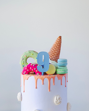 Number 9 Cake Topper (Custom Colour)