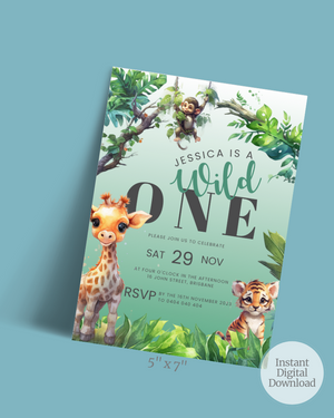 Wild ONE Birthday Party Invite | Digital Download ALW06