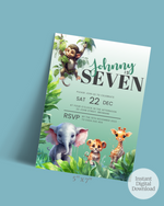 Safari Party Invite Ages 1-10 | Digital Download ALW04