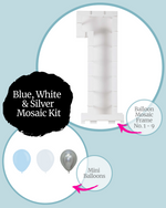 Blue, White & Silver DIY Balloon Mosaic Kit