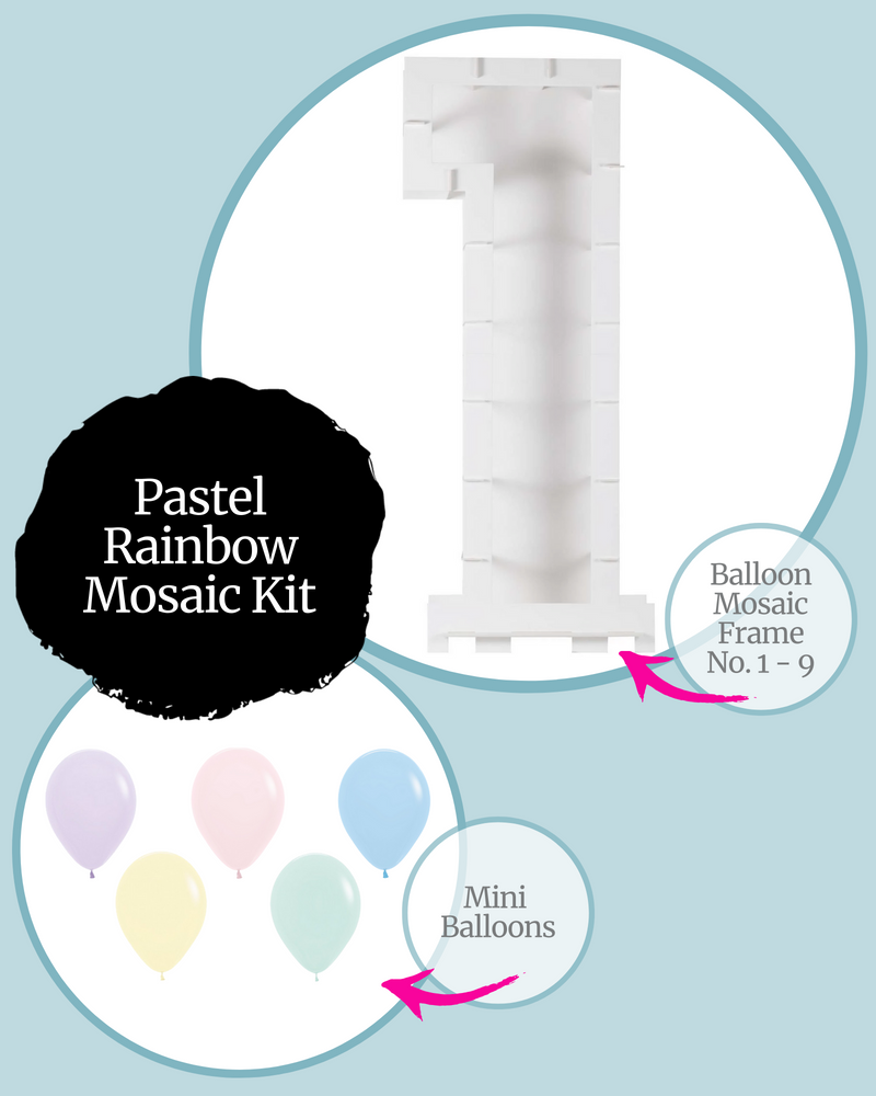 
            
                Load image into Gallery viewer, Pastel Rainbow DIY Balloon Mosaic Kit
            
        