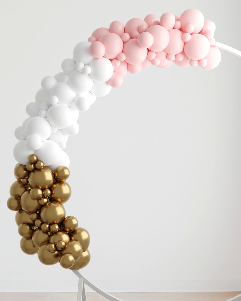 Pastel Pink, White & Gold DIY Balloon Garland Kit