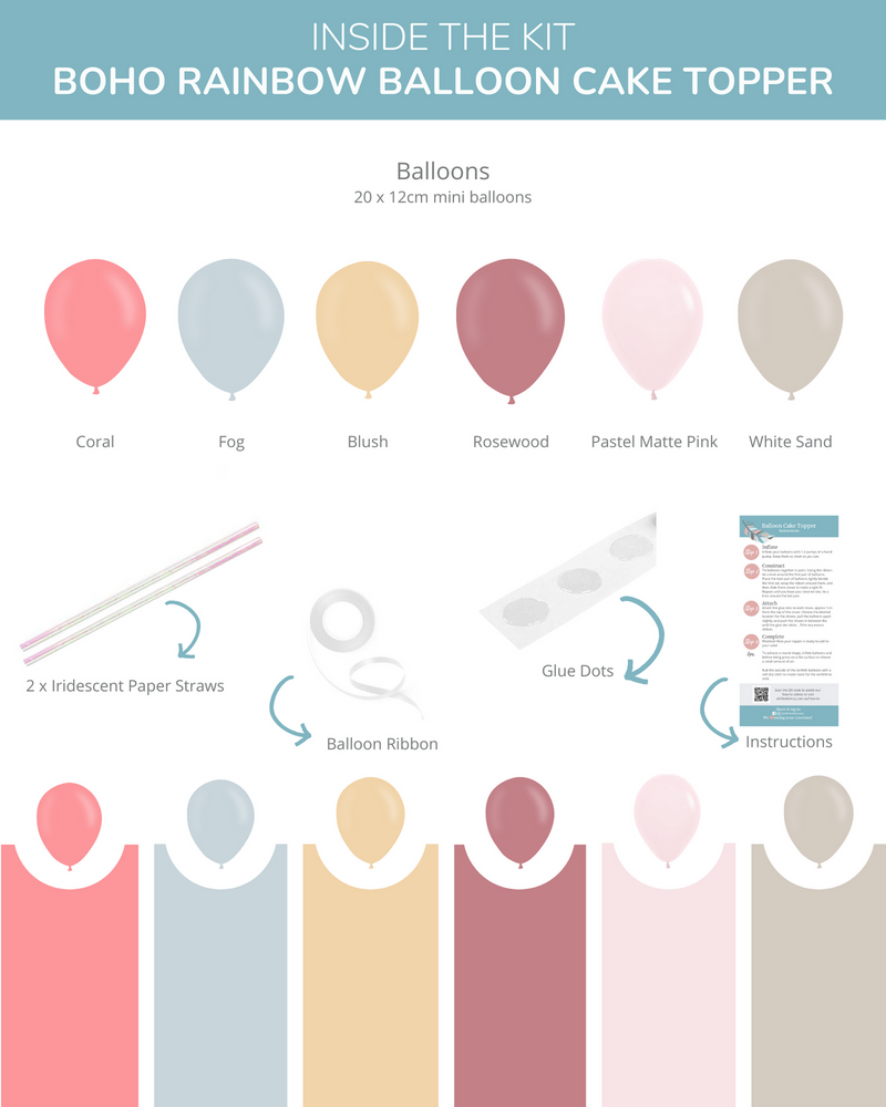 
            
                Load image into Gallery viewer, Boho Rainbow Balloon Pack
            
        
