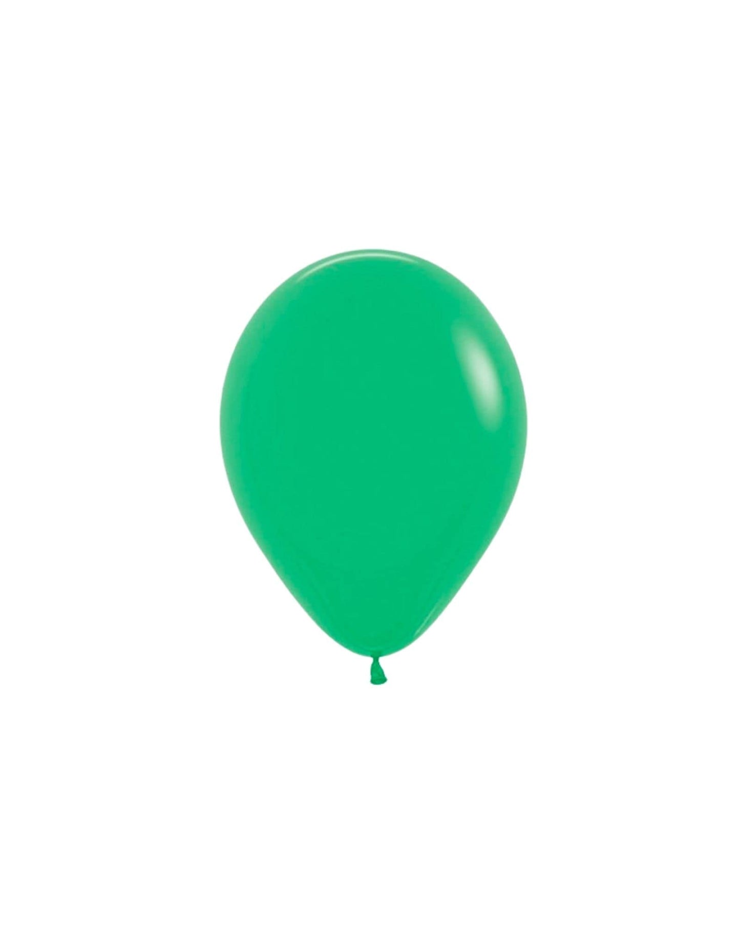 Bright green balloon with a glossy finish, suspended against a white background.