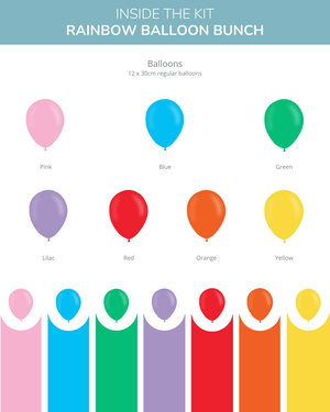 
            
                Load image into Gallery viewer, Rainbow Balloon Bunch
            
        