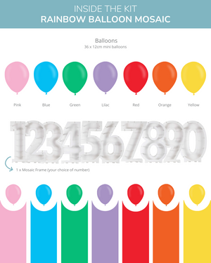 Rainbow DIY Balloon Mosaic Kit