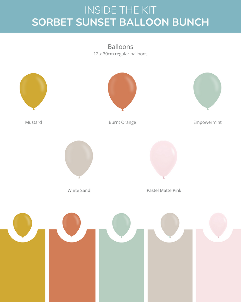 
            
                Load image into Gallery viewer, Sorbet Sunset Balloon Bunch
            
        