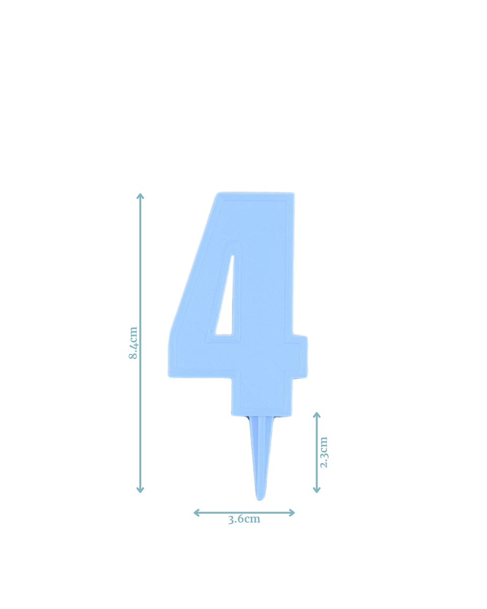 Number 4 Cake Topper (Custom Colour) – A Little Whimsy