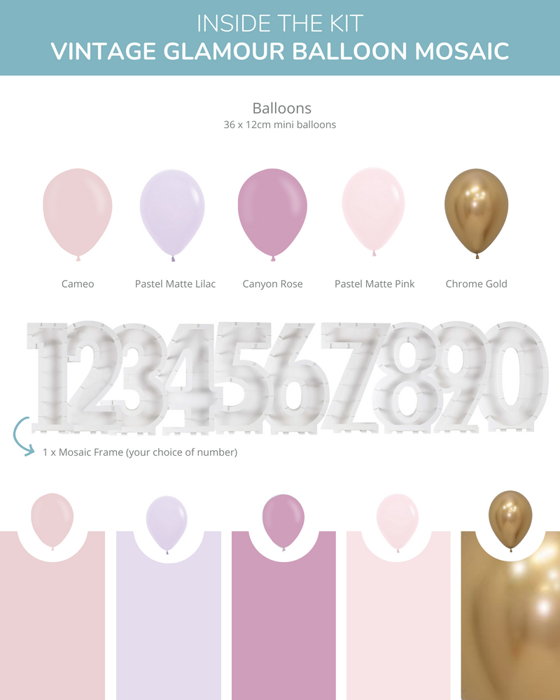 
            
                Load image into Gallery viewer, Vintage Glamour DIY Balloon Mosaic Kit
            
        
