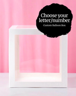 Transparent White Balloon Box (Custom Letter/Number)