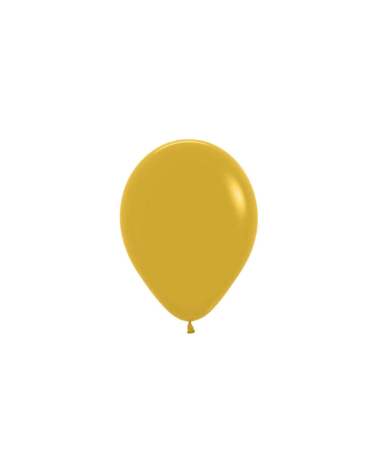 Bright yellow balloon with a smooth, glossy surface against a white background, creating a cheerful and vibrant appearance.