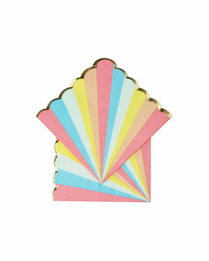 Pastel Rainbow Candy Stripe Napkins - A Little Whimsy